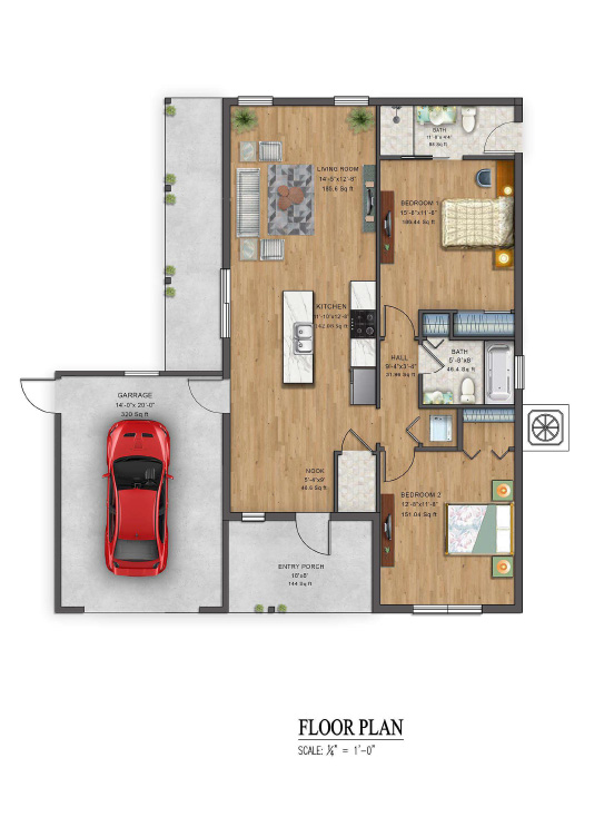 The Angel 2.0 with Garage floor plan preview image