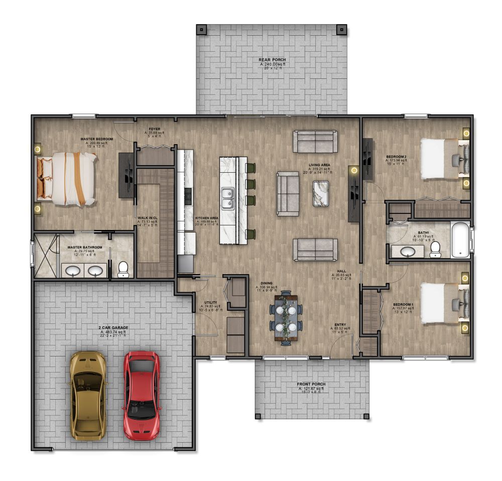 Gino steel kit home floor plan