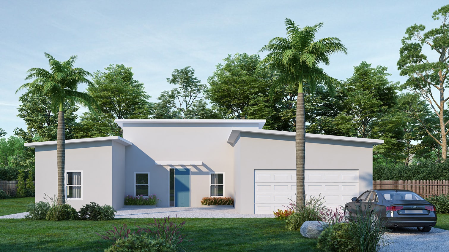 Rendering of the Lloyd steel kit home