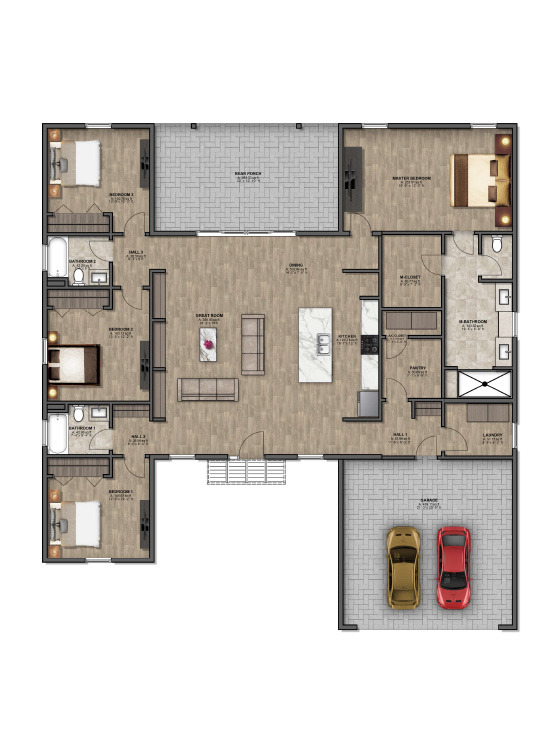 floor plan for the Lloyd steel kit home