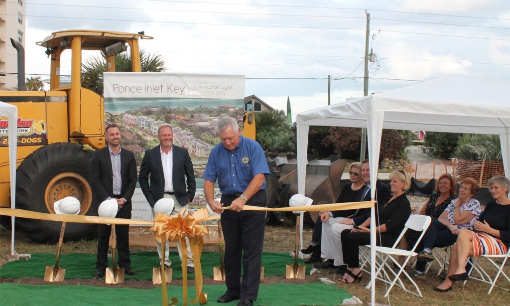 Newberry team at the ribbon cutting ceremony for a real estate development project