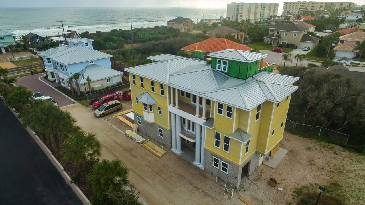 Mallory three story home under construction in the Ponce Inlet Key community development