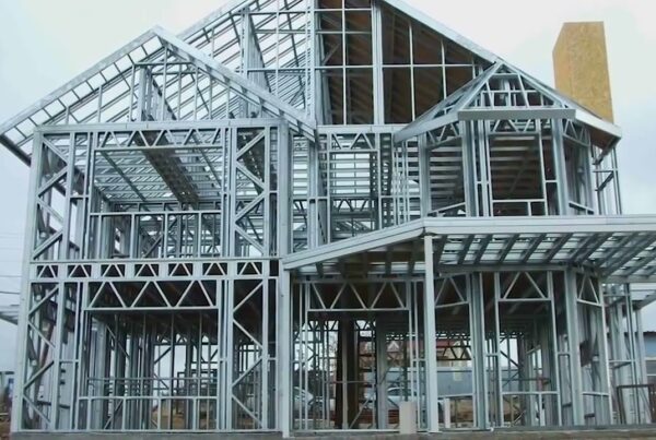 two story steel frame built for residential home