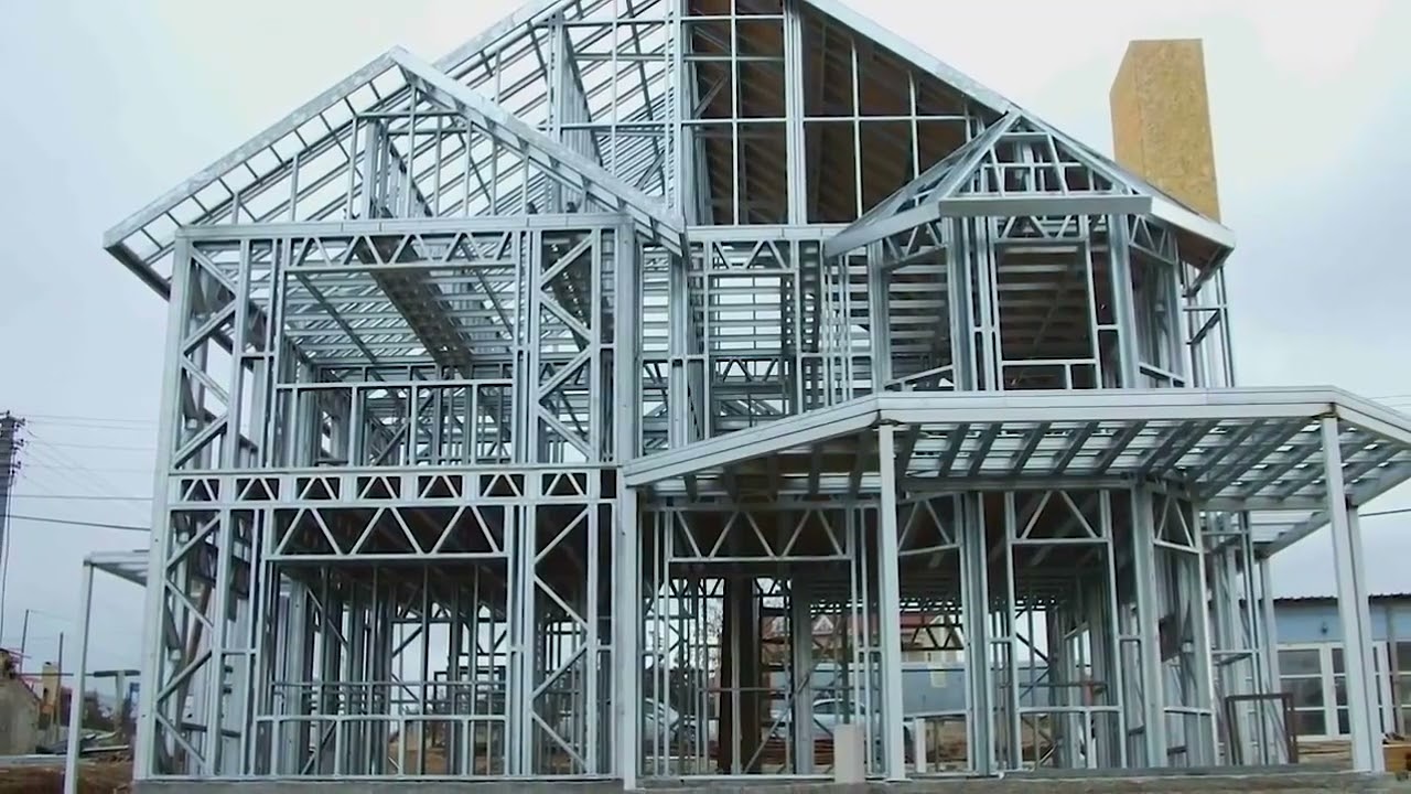 two story steel frame built for residential home