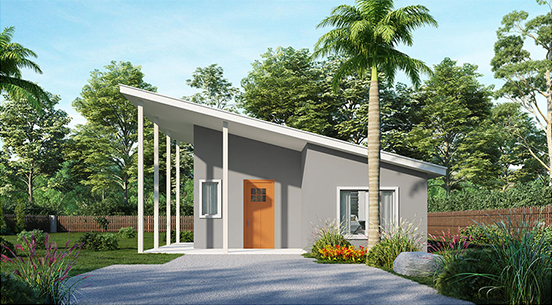 The Angel steel kit home rendering