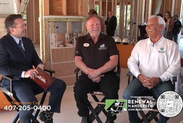 Mike Newberry and David Martineaux of Aquascapes Pools and Spas being interviewed by You Have Real Estate host during an open house realtor event