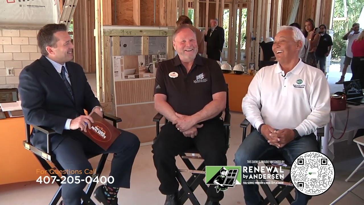 Mike Newberry and David Martineaux of Aquascapes Pools and Spas being interviewed by You Have Real Estate host during an open house realtor event